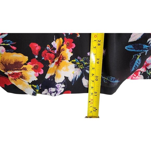 Express Dark Floral Belted Romper - Picture 15 of 15